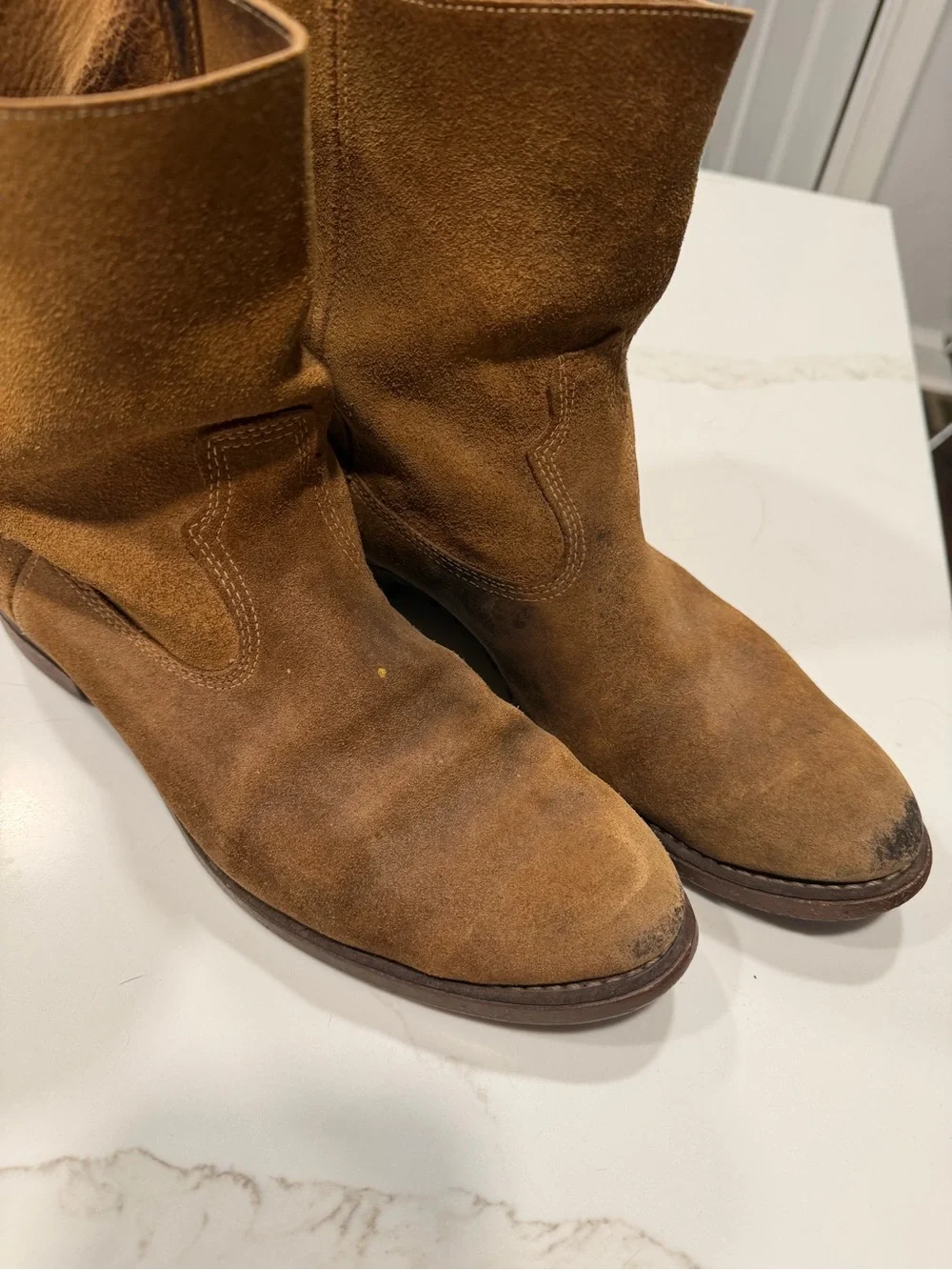 Sears Vintage Men's Suede Pull-On Boots - Tan Brown